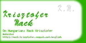 krisztofer mack business card